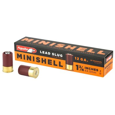 Aguila Ammunition Minishell, 12Ga 1.75", Lead Slug, 20 Round Box 1C128974