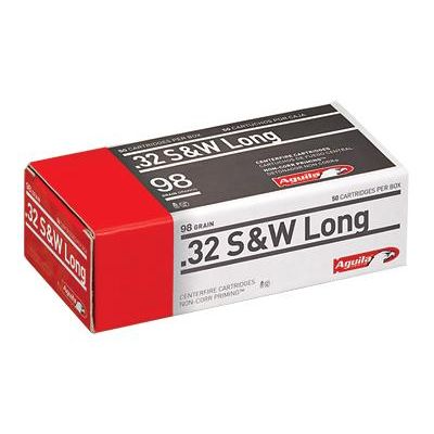 Aguila Ammunition Pistol, 32 S&W Long, 98Gr, Solid Point, 50 Round Box 1E322340