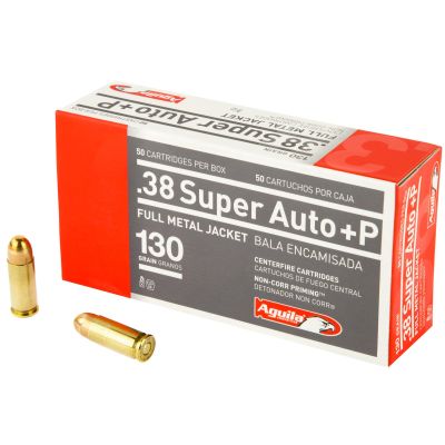 Aguila Ammunition 38 Super AUTO + P 130Gr FMJ 50 Rd Box