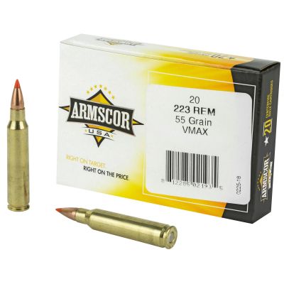 Armscor 223 Rem, 55 Grain, V-Max, 20 Round Box AC223-5N