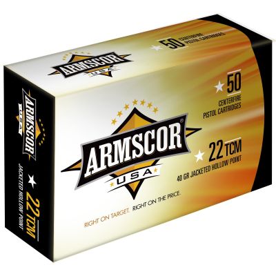 Armscor 22TCM, 40 Grain, Jacketed Hollow Point, 50 Round Box FAC22TCM-1N
