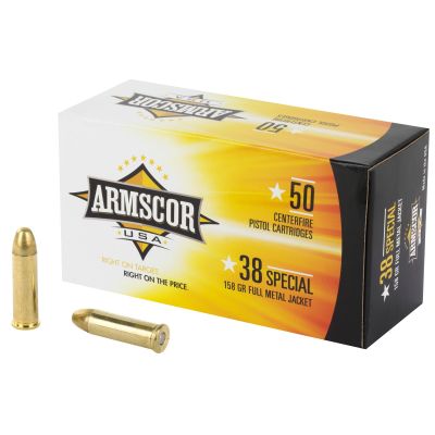 Armscor 38 Special 158 Grain, Full Metal Jacket, 50 Round Box FAC38-17N