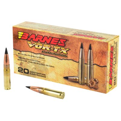 Barnes VOR-TX, 300AAC Blackout, 110 Grain, Tipped Triple Shock X, Flat Base, Lead Free, 20 Round Box, California Certified Nonlead Ammunition 21548