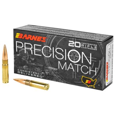 Barnes Precision Match Burner, 300 Blackout, 125 Grain, Open Tip Match Bt, 20 Round Box 30737