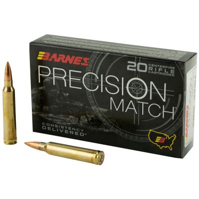 Barnes Precision Match, 300 Win, 220 Grain, Open Tip Match Boat Tail, 20 Round Box 30740