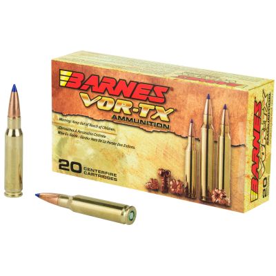 Barnes VOR-TX, 308 Win, 150Gr, Tipped Triple Shock X, Bpat Tail, 20 Round Box, California Certified Nonlead Ammunition 21540