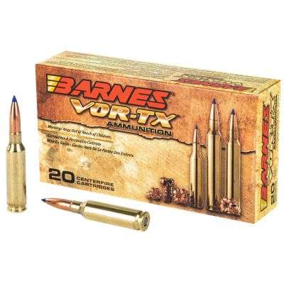 Barnes VOR-TX, 6.5 Creedmoor, 120 Grain, Tipped Triple Shock X BT, 20 Round Box, California Certified Nonlead Ammunition 301815