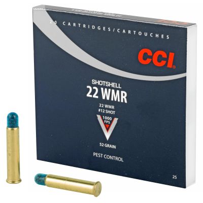 CCI Shotshell 22WMR, 52 Grain, Shotshell #12, 20 Round Box 25