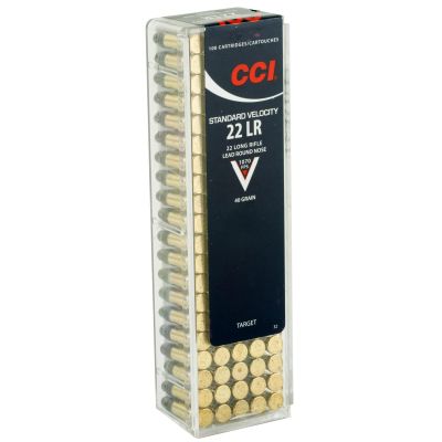 CCI Standard Velocity, 22LR, 40 Grain, Lead Round Nose, 100 Round Box 32