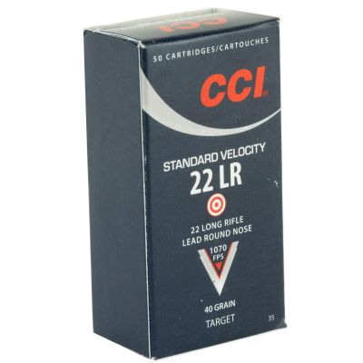 CCI Standard Velocity, 22LR 40gr Lead Round Nose