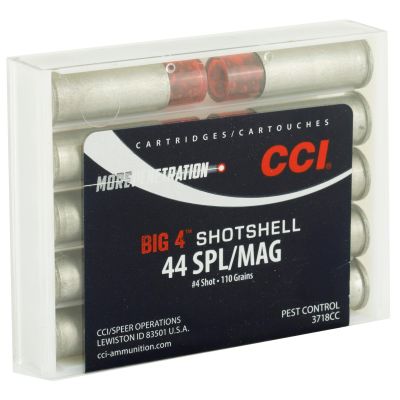 CCI Shotshell, 44 MAG/44 Special, 110 Grain, Shotshell, #4 Shot Size, 10 Round Box 3718CC