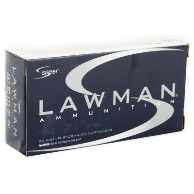 Speer Ammunition Speer Lawman, Training, 357 SIG, 125 Grain, Total Metal Jacket, 50 Round Box 53919