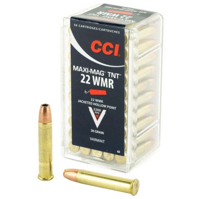 CCI TNT, 22WMR, 30 Grain, Jacketed Hollow Point, 50 Round Box 63