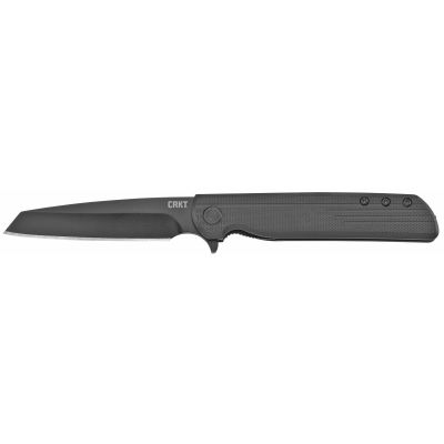 CRKT LCK+ Tanto Blackout, 3.22" Folding Knife w/ Linear Lock