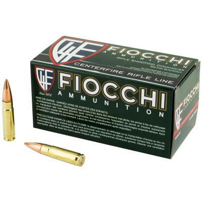 Fiocchi Ammunition Rifle, 300 AAC Blackout, 150 Grain, Full Metal Jacket Boat Tail, 50 Round Box 300BLKC