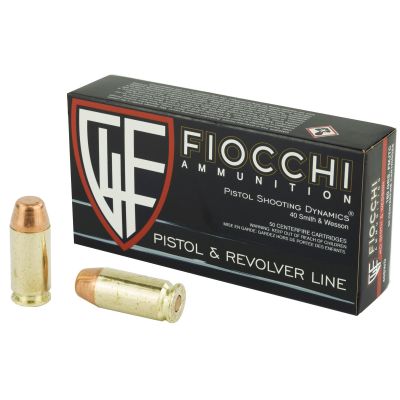Fiocchi Ammunition Centerfire Pistol, 40S&W, 180 Grain, Full Metal Jacket, 50 Round Box 40SWD