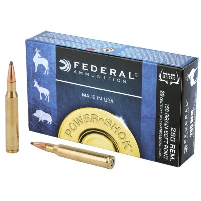 Federal PowerShok, 280REM, 150 Grain, Soft Point, 20 Round Box 280B