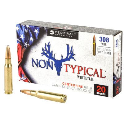 Federal Non Typical, 308 Win, 180Gr, Soft Point, 20 Round Box 308DT180