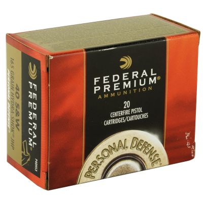 Federal Hydra-Shok, 40S&W, 165 Grain, Hollow Point, 20 Round Box P40HS3