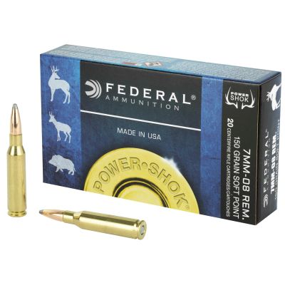 Federal PowerShok, 7MM-08, 150 Grain, Sierra, 20 Round Box 708CS