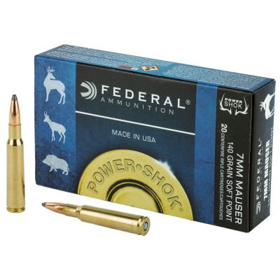 Federal PowerShok, 7x57, 140 Grain, Soft Point, 20 Round Box 7B