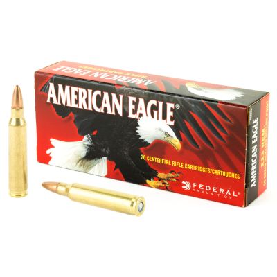 Federal American Eagle, 223REM, 50 Grain, Jacketed Hollow Point, 20 Round Box AE223G