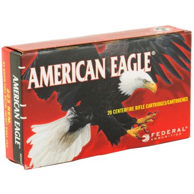 Federal American Eagle, 223REM, 62 Grain, Full Metal Jacket, 20 Round Box AE223N