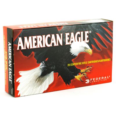 Federal American Eagle, 308WIN, 150 Grain, Full Metal Jacket, 20 Round Box AE308D