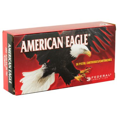 Federal American Eagle, 380ACP, 95 Grain, Full Metal Jacket, 50 Round Box AE380AP