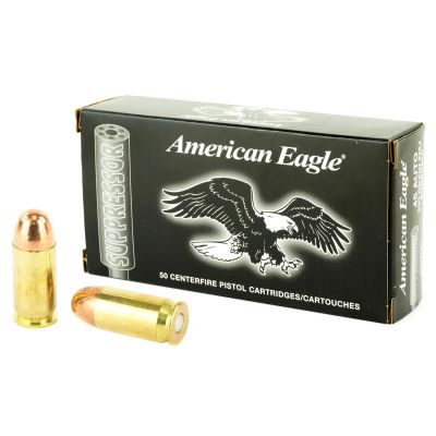 Federal American Eagle Suppressor, 45ACP, 230 Grain, Full Metal Jacket, 50 Round Box AE45SUP1