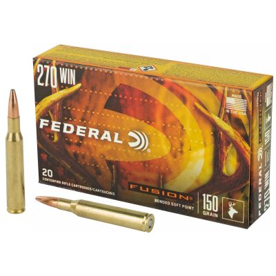 Federal Fusion, 270 Win, 150 Grain, Boat Tail, 20 Round Box F270FS2