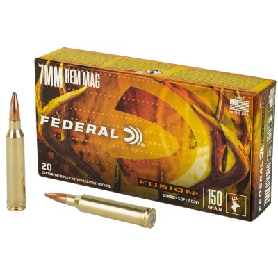 Federal Fusion, 7MM REM, 150 Grain, Boat Tail, 20 Round Box F7RFS1