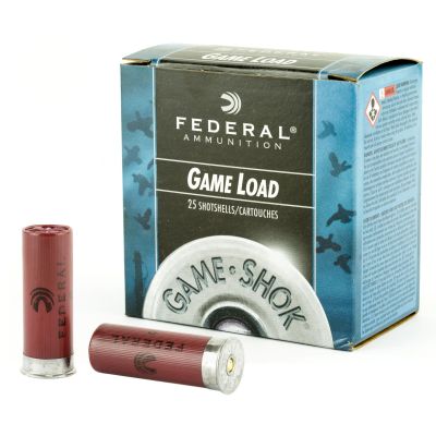 Federal Game Load, 12 Gauge, 2.75", #8, 3.25 Dram, 1oz, Shotshell, 25 Round Box H1218