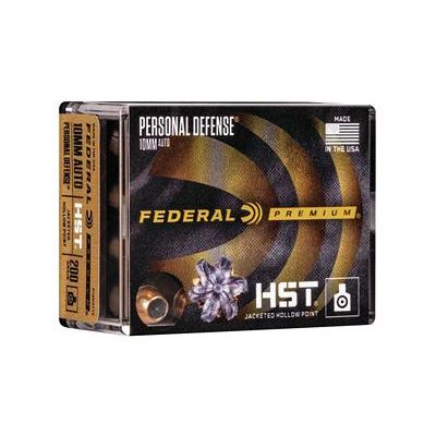 Federal Personal Defense HST, 10MM, 200Gr Hollow Point, 20Rd Box, 200Rd Case P10HST1S