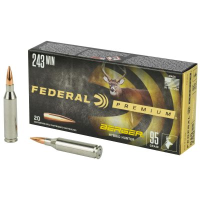 Federal Premium, Berger Hybrid Hunter, 243 Win, 95 Grain, 20 Round Box P243BCH1