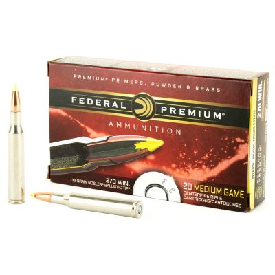 Federal Premium, 270WIN, 130 Grain, Ballistic Tip, 20 Round Box P270F