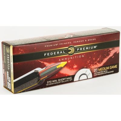 Federal Premium, 270WSM, 130 Grain, Nosler Ballistic Tip, 20 Round Box P270WSMB