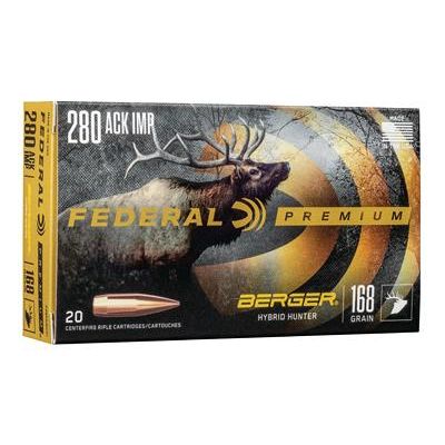 Federal Premium, Berger Hybrid Hunter, 280REM, 168 Grain, 20 Round Box P280AIBCH1
