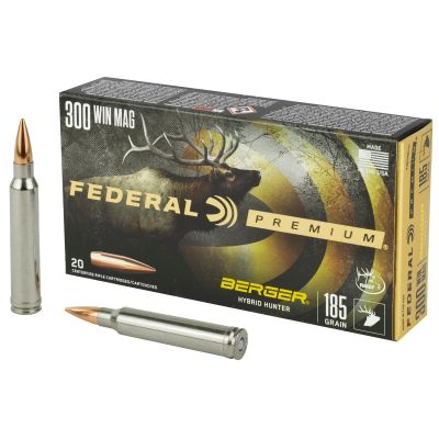 Federal Premium, Berger Hybrid Hunter, 300 Win, 185 Grain, 20 Round Box P300WBCH1