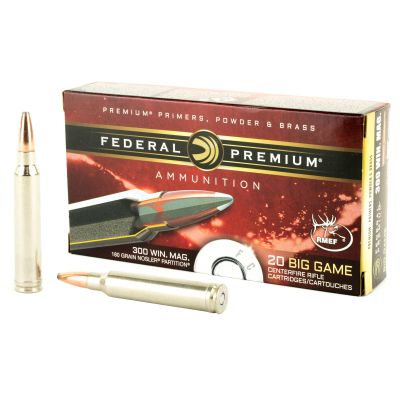 Federal Premium, 300 WIN MAG, 180 Grain, Nosler Partition, 20 Round Box P300WD2