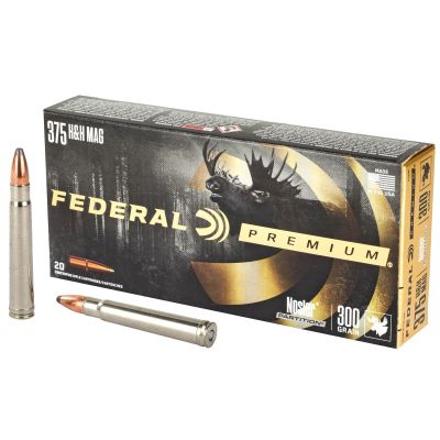 Federal Premium, 375H&H, 300 Grain, Nosler Partition, 20 Round Box P375F