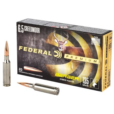 Federal Premium, Berger Hybrid Hunter, 6.5 Creedmoor, 135 Grain, 20 Round Box P65CRDBCH1
