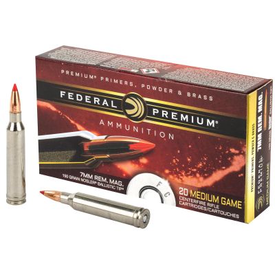 Federal Premium, 7MM REM, 150 Grain, Ballistic Tip, 20 Round Box P7RH