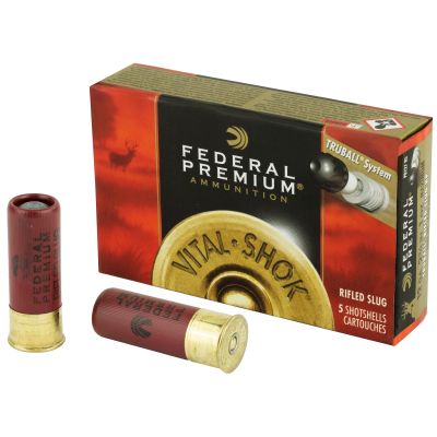 Federal Premium, Vital Shok, 12 Gauge, 2.75", 1oz, TruBall, 5 Round Box PB127RS