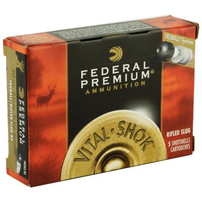 Federal Premium, Vital Shok, 20 Gauge, 2.75", TruBall, 5 Round Box PB203RS