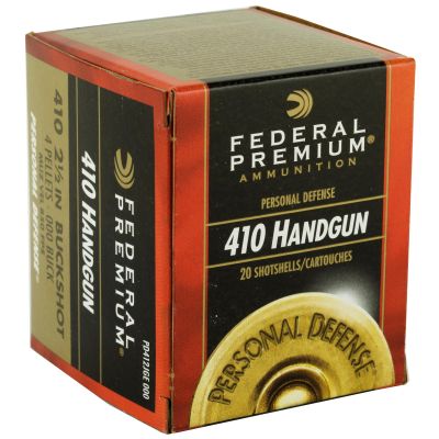 Federal Personal Defense, 410 Gauge, 2.5", Buckshot, 20 Round Box PD412JGE000