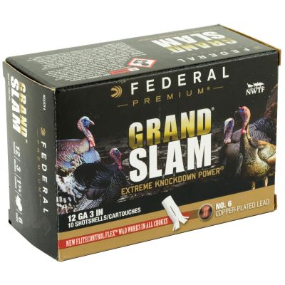 Federal Grand Slam, 12 Gauge, 3", #6, 1.75oz, Flight Control, 10 Round Box PFCX157F 6