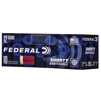 Federal Shorty Shotshell, 12 Gauge 1.75", #8 Shot, 10Rd Box, 100Rd Case SH129 8