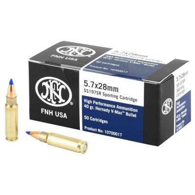 FNH, 5.7x28MM, 40 Grain, V-Max Blue Tip, 50 Round Box