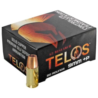 G2 Research Telos 9mm +P 92gr Lead Free Copper 20rd Box